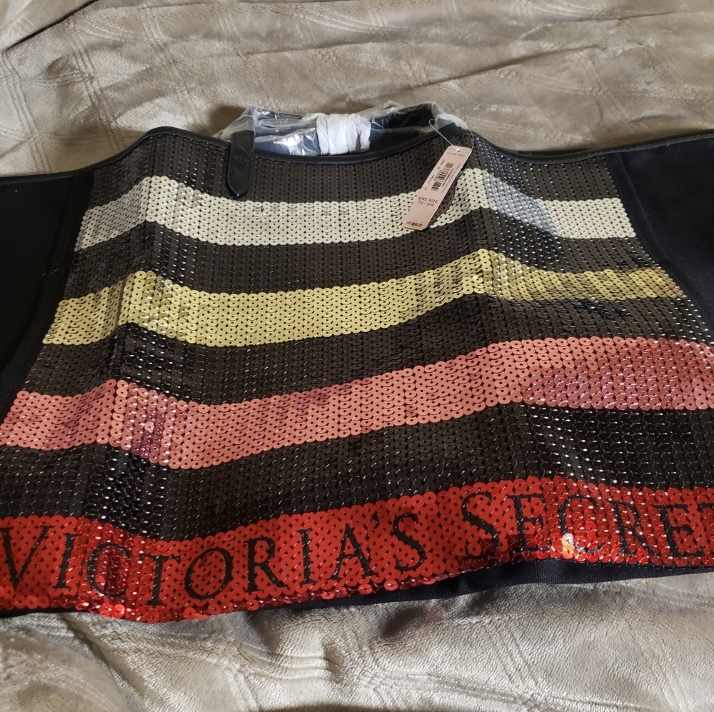 Victoria Secret glittery tote bag